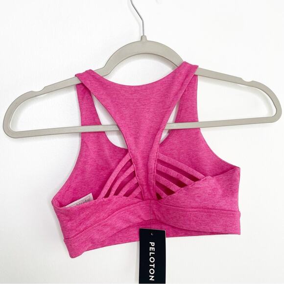 PELOTON Pink Heathered Strappy Bra Make Waves Size XS NWT - Picture 6 of 6